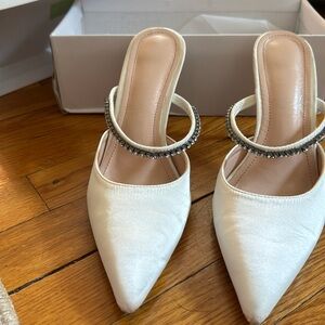 Satin wedding shoes